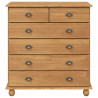 Komoda ASKIM Brązowy 91 x 40 x 95,5 cm Lite drewno sosnowe
