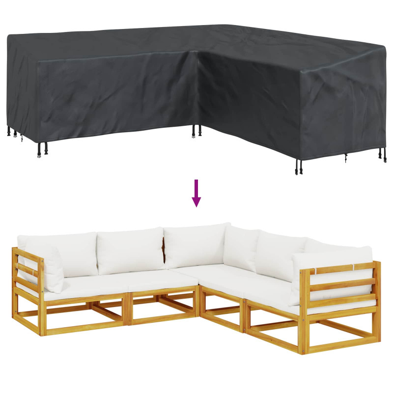Pokrowiec na meble Czarny 220 x 220 x 80 cm Tkanina Oxford 420D