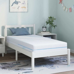Materac Biały 80 x 160 cm Tkanina żakardowa