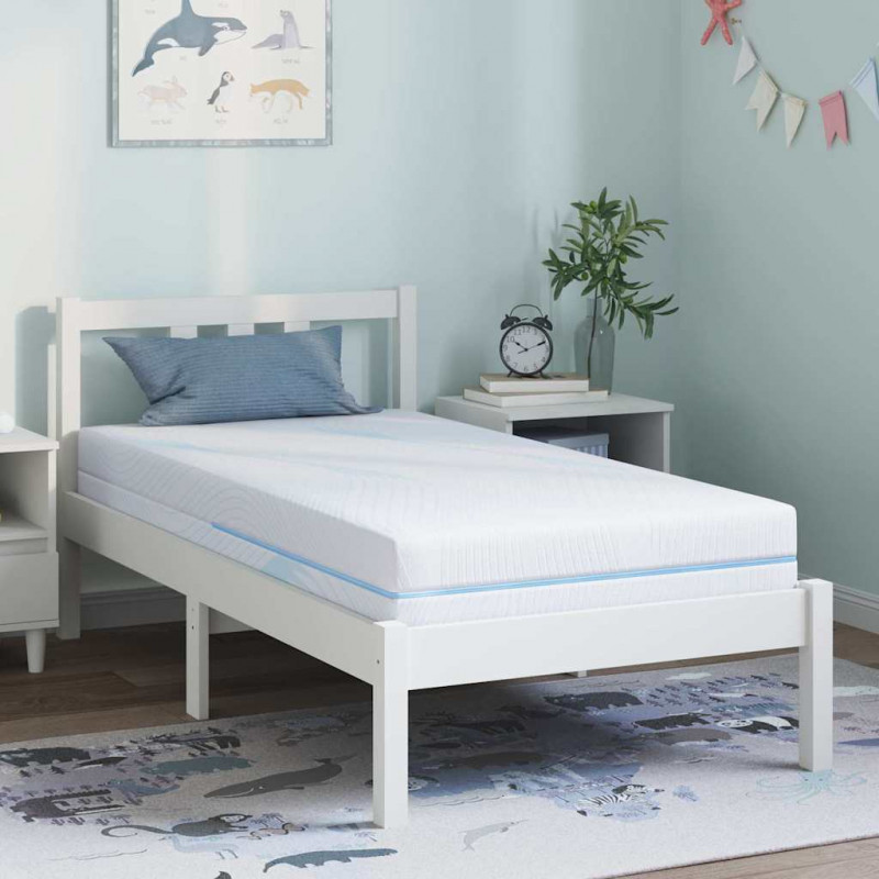 Materac Biały 80 x 160 cm Tkanina żakardowa