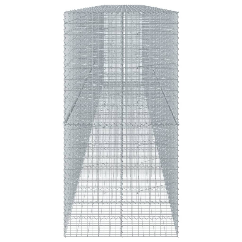 Kosz gabionowy z pokrywą, 1150x100x200 cm, galwanizowane żelazo