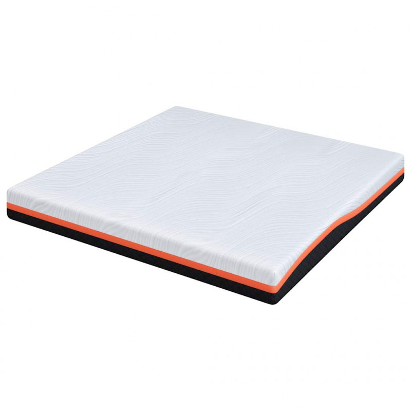 Materac Biały i czarny 200 x 200 cm Tkanina żakardowa