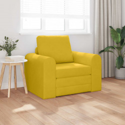 Sofa Bed Żółty 98 x 71 x 83 cm Aksamit