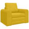 Sofa Bed Żółty 98 x 71 x 83 cm Aksamit
