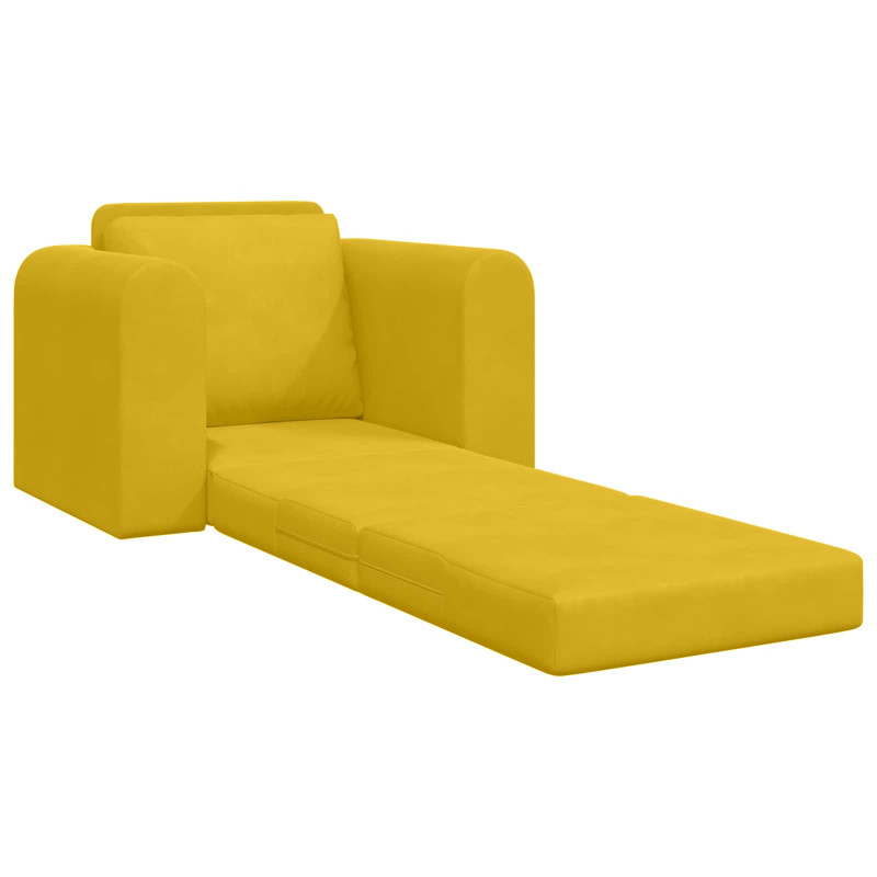 Sofa Bed Żółty 98 x 71 x 83 cm Aksamit