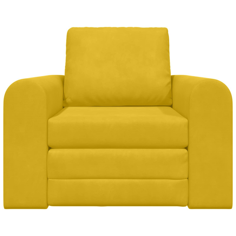 Sofa Bed Żółty 98 x 71 x 83 cm Aksamit