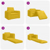 Sofa Bed Żółty 98 x 71 x 83 cm Aksamit