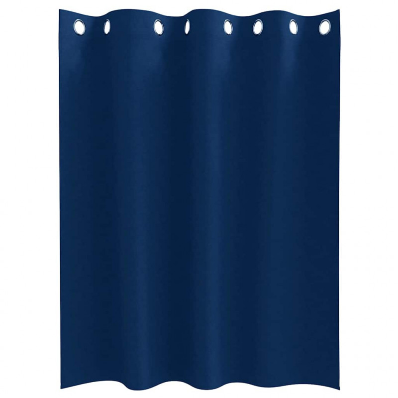 Firany blackout z kółkami 2 pcs Ciemnoniebieski 140 x 140 cm