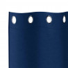 Firany blackout z kółkami 2 pcs Ciemnoniebieski 140 x 140 cm