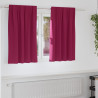 Firany blackout z kółkami 2 pcs Czerwone wino 140 x 140 cm