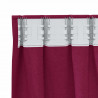 Firany blackout z kółkami 2 pcs Czerwone wino 140 x 140 cm