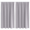 Firany blackout z kółkami 2 pcs Metaliczny Szary 140 x 140 cm
