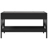 Stolik kawowy z LED Infinity, czarny, 70x50x38 cm