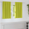 Firany blackout z kółkami 2 pcs Zielony 140 x 140 cm Poliester