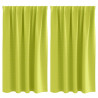 Firany blackout z kółkami 2 pcs Zielony 140 x 140 cm Poliester