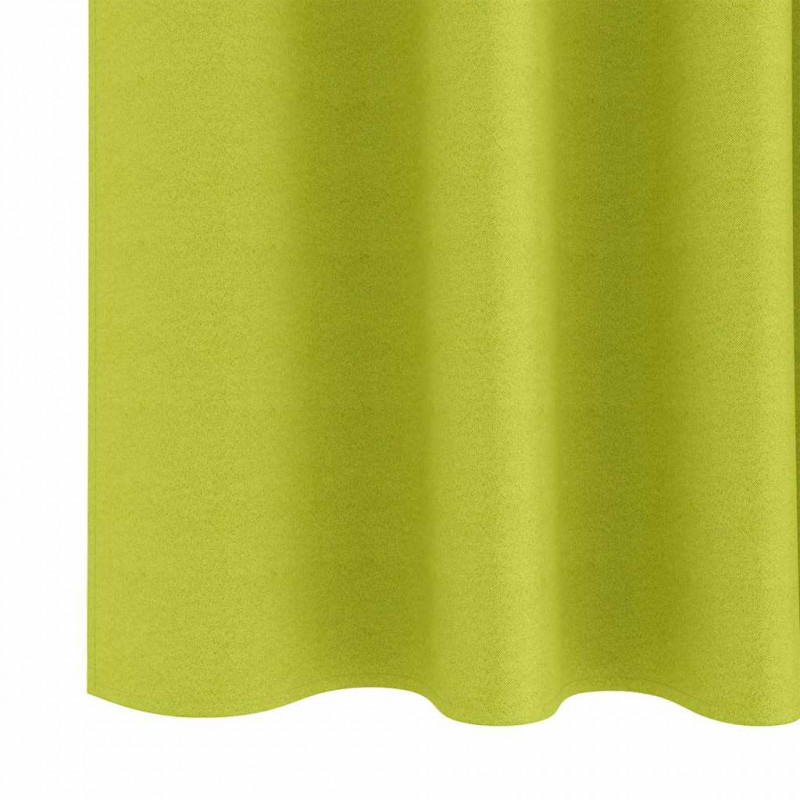 Firany blackout z kółkami 2 pcs Zielony 140 x 140 cm Poliester