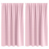 Firany blackout z kółkami 2 pcs Dziecięcy róż 140 x 140 cm