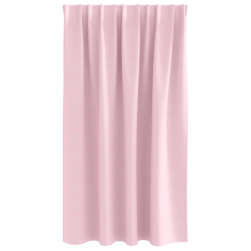 Firany blackout z kółkami 2 pcs Dziecięcy róż 140 x 140 cm