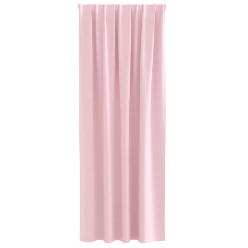 Firany blackout z kółkami 2 pcs Dziecięcy róż 225 x 140 cm
