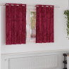Zasłony z weluru 2 pcs Czerwone wino 140 x 140 cm Aksamit