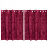 Zasłony z weluru 2 pcs Czerwone wino 140 x 140 cm Aksamit