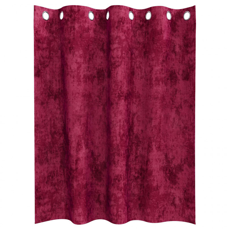Zasłony z weluru 2 pcs Czerwone wino 140 x 140 cm Aksamit
