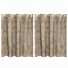Zasłony z weluru 2 pcs szampański 140 x 140 cm Aksamit