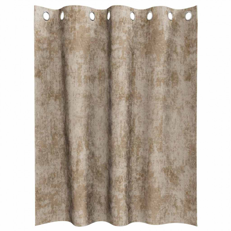 Zasłony z weluru 2 pcs szampański 140 x 140 cm Aksamit