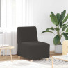 Modułowa sofa bez podłokietników Ciemnoszara 55 cm Kręcona tkanina przypominająca wełnę