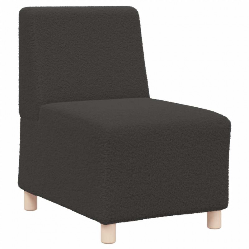 Modułowa sofa bez podłokietników Ciemnoszara 55 cm Kręcona tkanina przypominająca wełnę