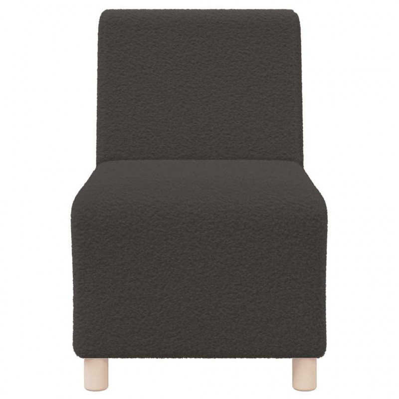 Modułowa sofa bez podłokietników Ciemnoszara 55 cm Kręcona tkanina przypominająca wełnę