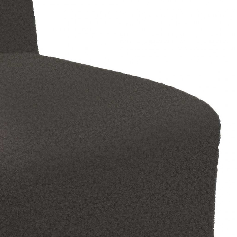 Modułowa sofa bez podłokietników Ciemnoszara 55 cm Kręcona tkanina przypominająca wełnę
