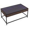 Stolik kawowy z LED Infinity, brązowy dąb, 90x50x41 cm