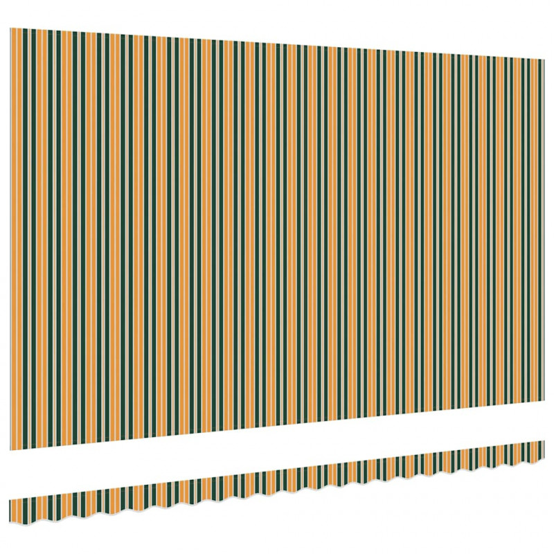 Materiał zapasowy do markizy Zielony i żółty 480 x 295 cm