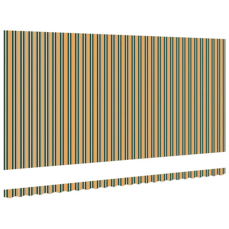 Materiał zapasowy do markizy Zielony i żółty 580 x 295 cm