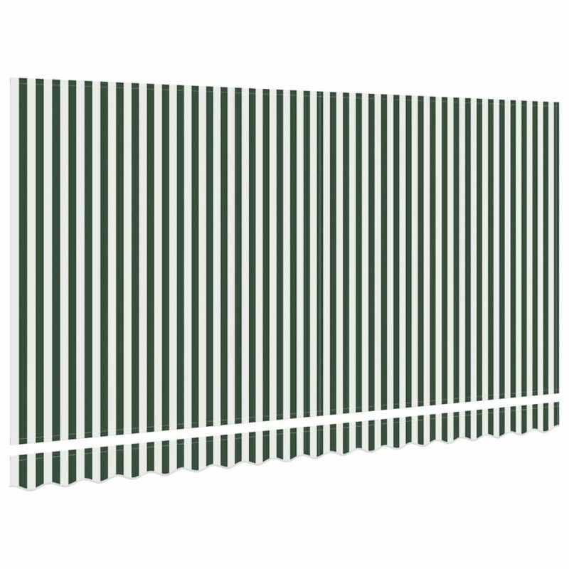 Materiał zapasowy do markizy Zielony i Biały 380 x 195 cm