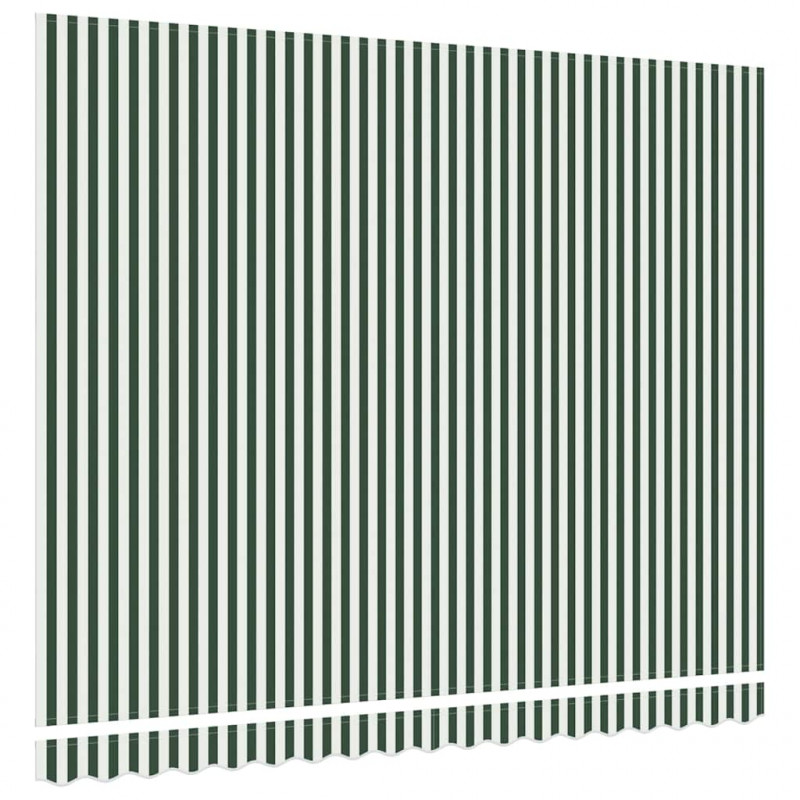 Materiał zapasowy do markizy Zielony i Biały 380 x 345 cm