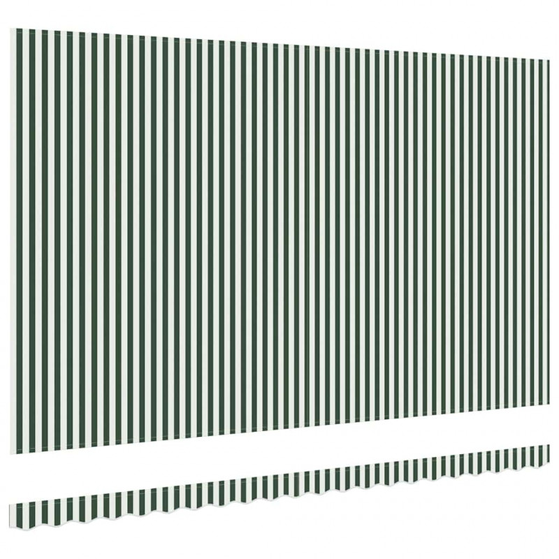 Materiał zapasowy do markizy Zielony i Biały 480 x 295 cm