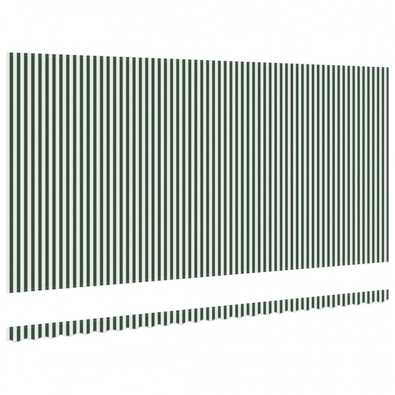 Materiał zapasowy do markizy Zielony i Biały 580 x 295 cm