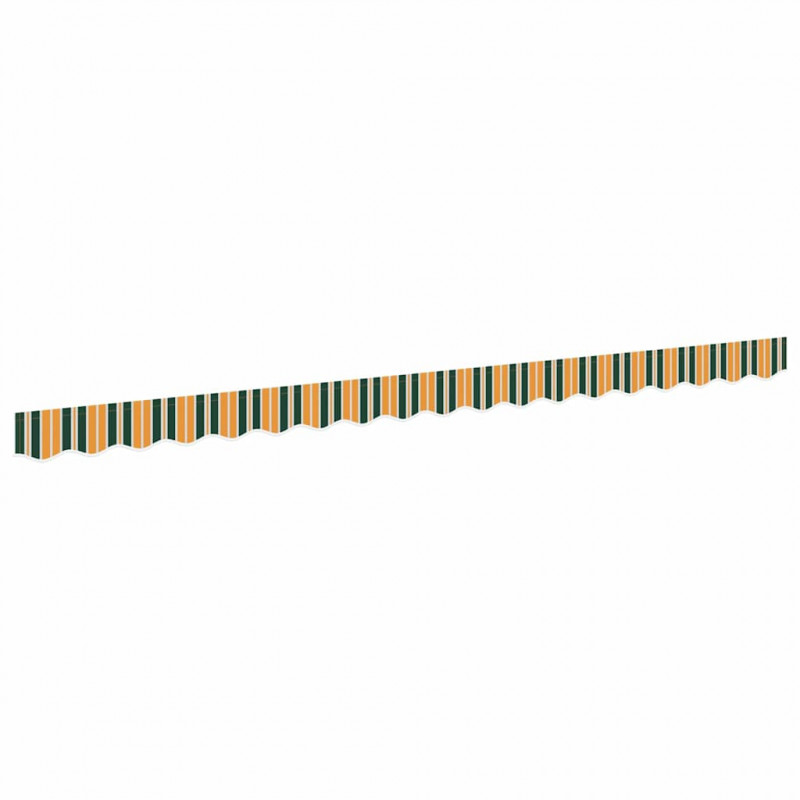 Wymiana falbany markizy Zielony i żółty 380 x 20 cm Poliester