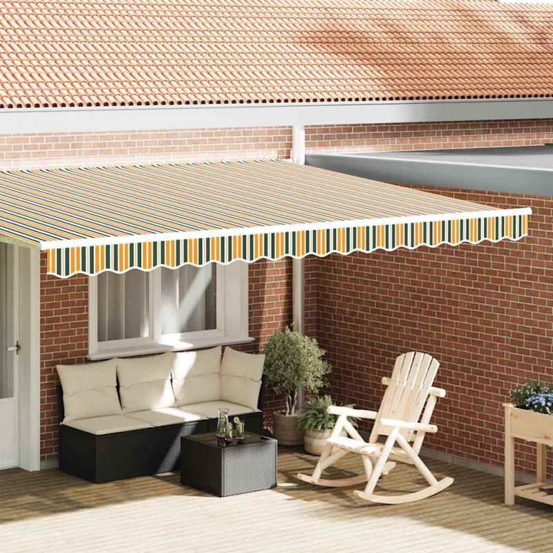 Wymiana falbany markizy Zielony i żółty 430 x 20 cm Poliester