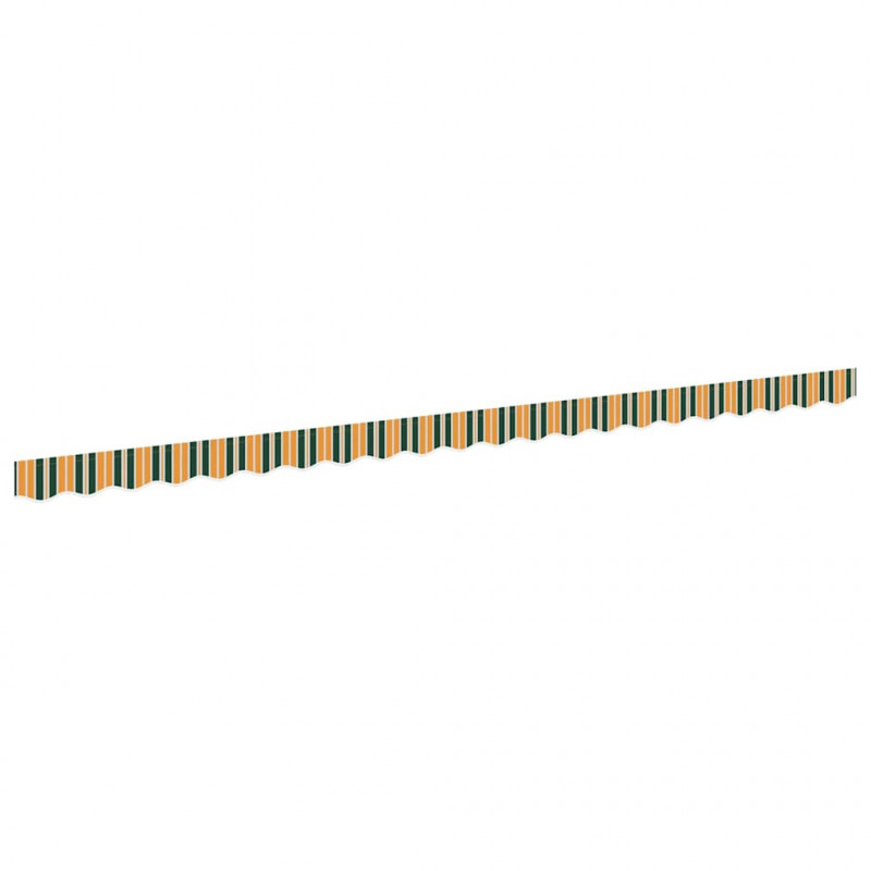 Wymiana falbany markizy Zielony i żółty 480 x 20 cm Poliester