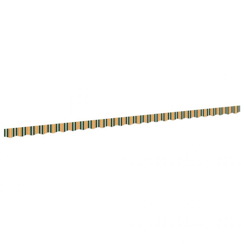Wymiana falbany markizy Zielony i żółty 580 x 20 cm Poliester