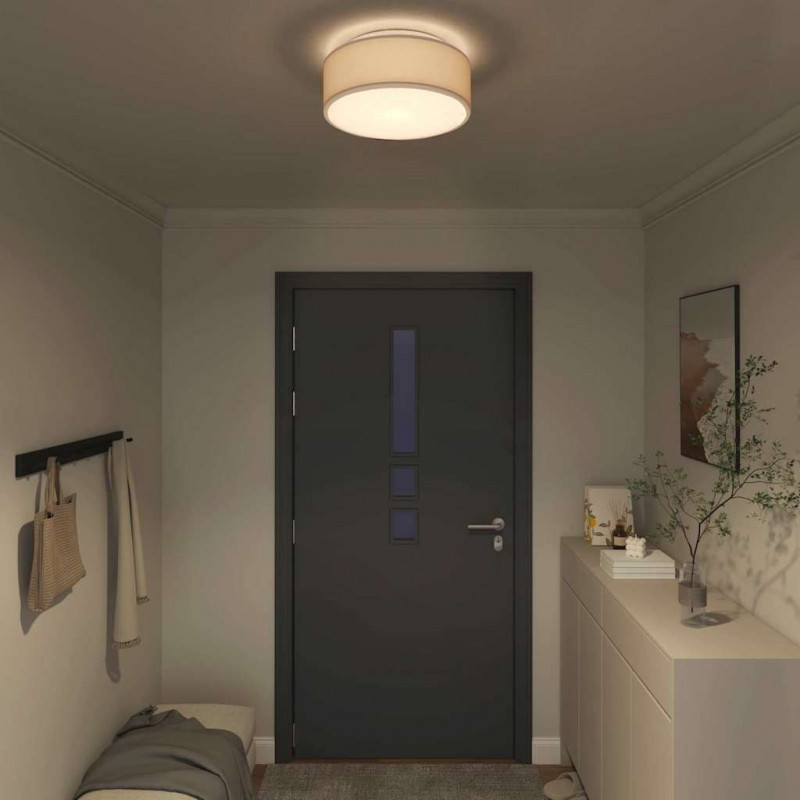 Lampa Sufitowa Ciemnoszary 38 x 38 x 13,5 cm tkanina