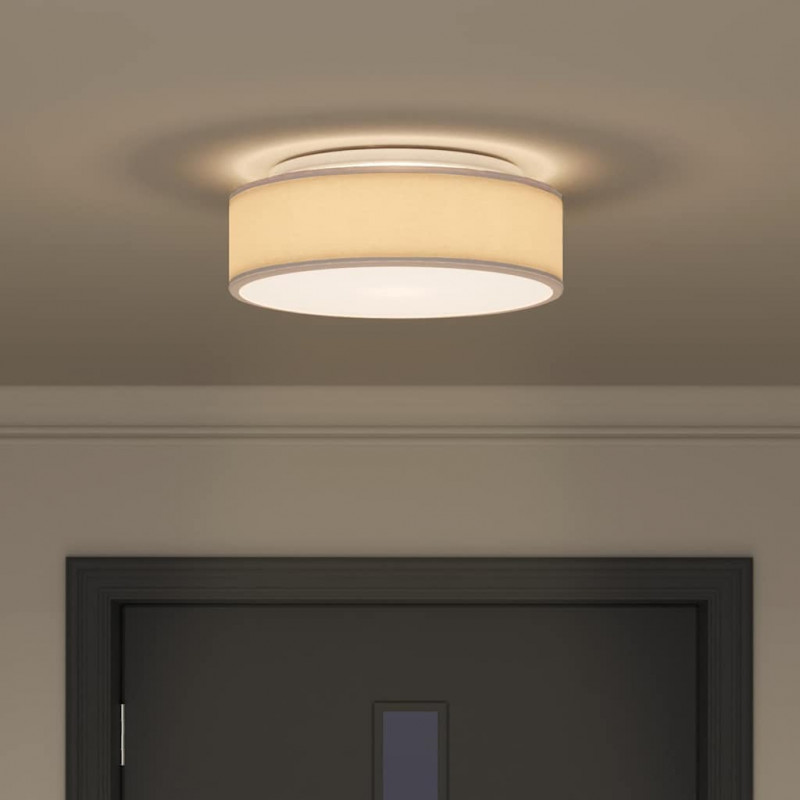 Lampa Sufitowa Ciemnoszary 38 x 38 x 13,5 cm tkanina