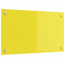 Panel kuchenny Żółty 70 x 40 cm szkło hartowane