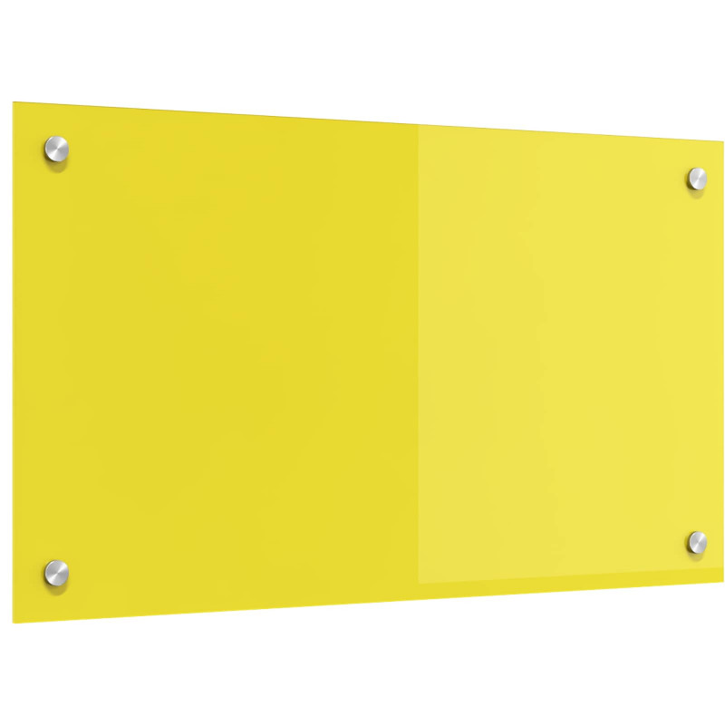 Panel kuchenny Żółty 70 x 40 cm szkło hartowane