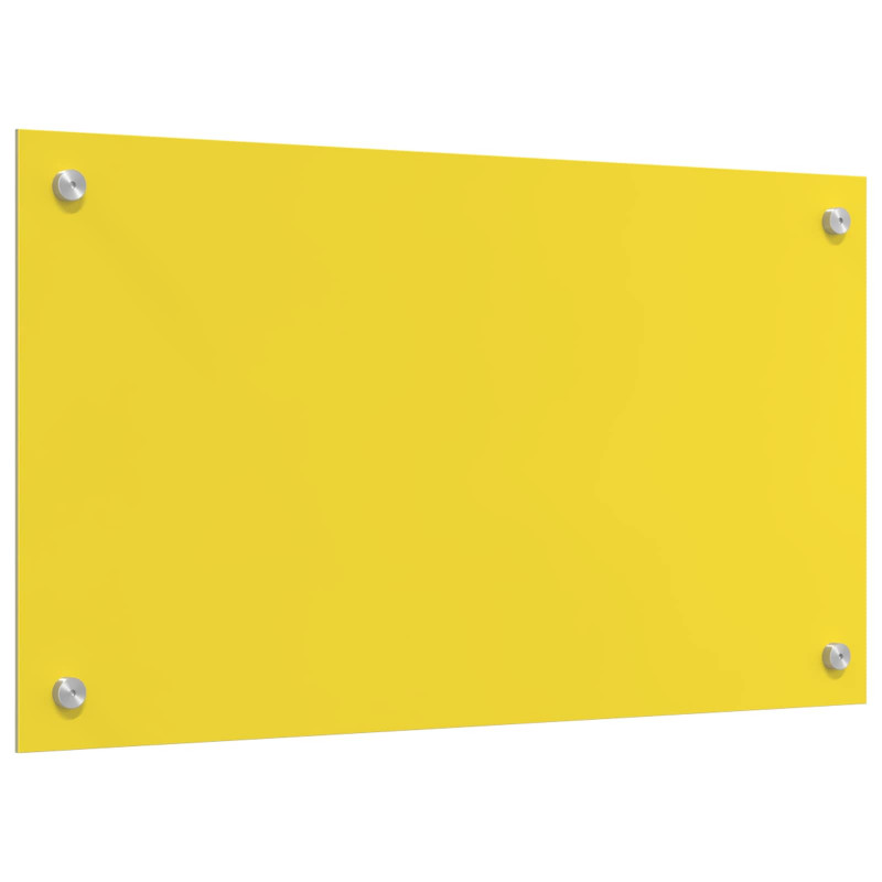 Panel kuchenny Żółty 70 x 40 cm szkło hartowane
