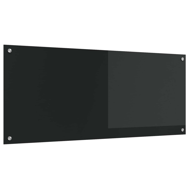 Panel kuchenny Czarny 120 x 50 cm szkło hartowane