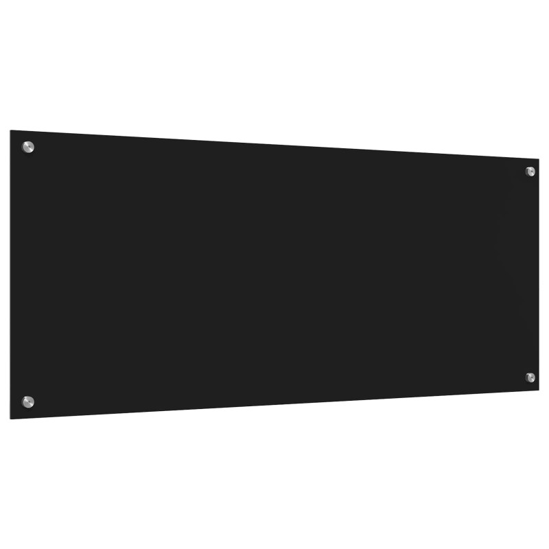 Panel kuchenny Czarny 120 x 50 cm szkło hartowane